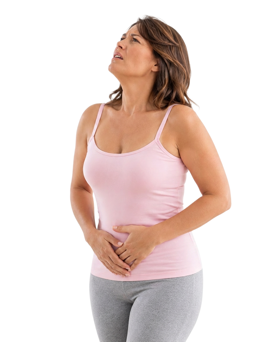 Woman experiencing hormone imbalance symptoms
